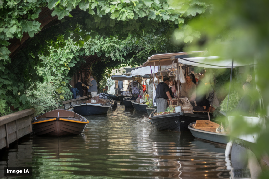 1 marché sur l'eau unique, 6 km de canaux en barque, dans le Marais poitevin, ce rituel fait fureur