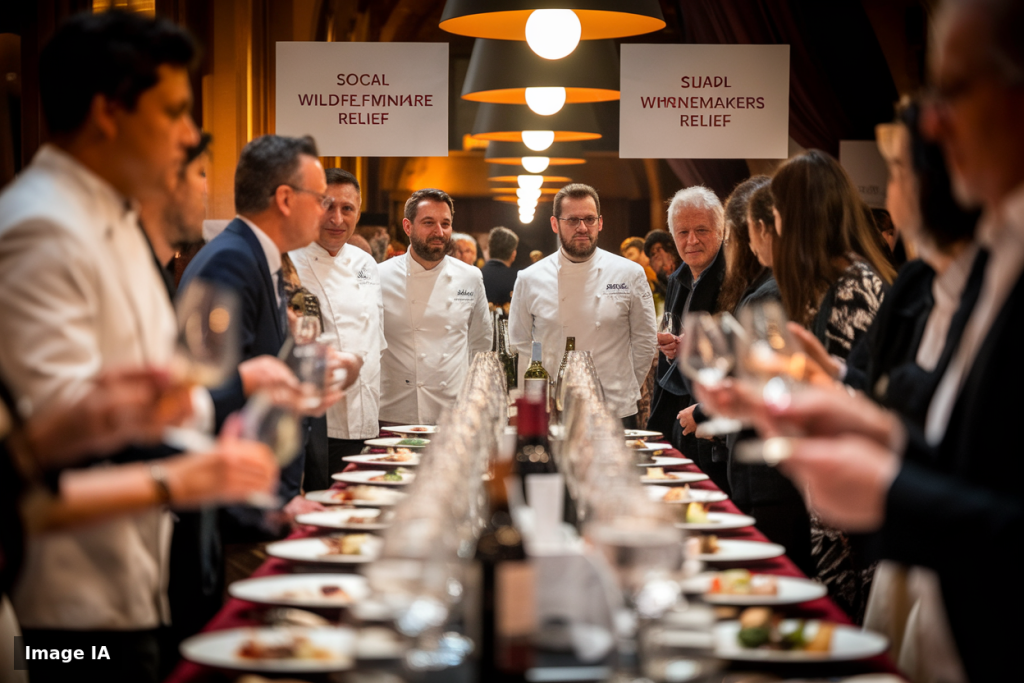 1 soirée à Bordeaux, 50 chefs et vignerons unis, des dons pour les sinistrés, ce qui surprend les bénévoles