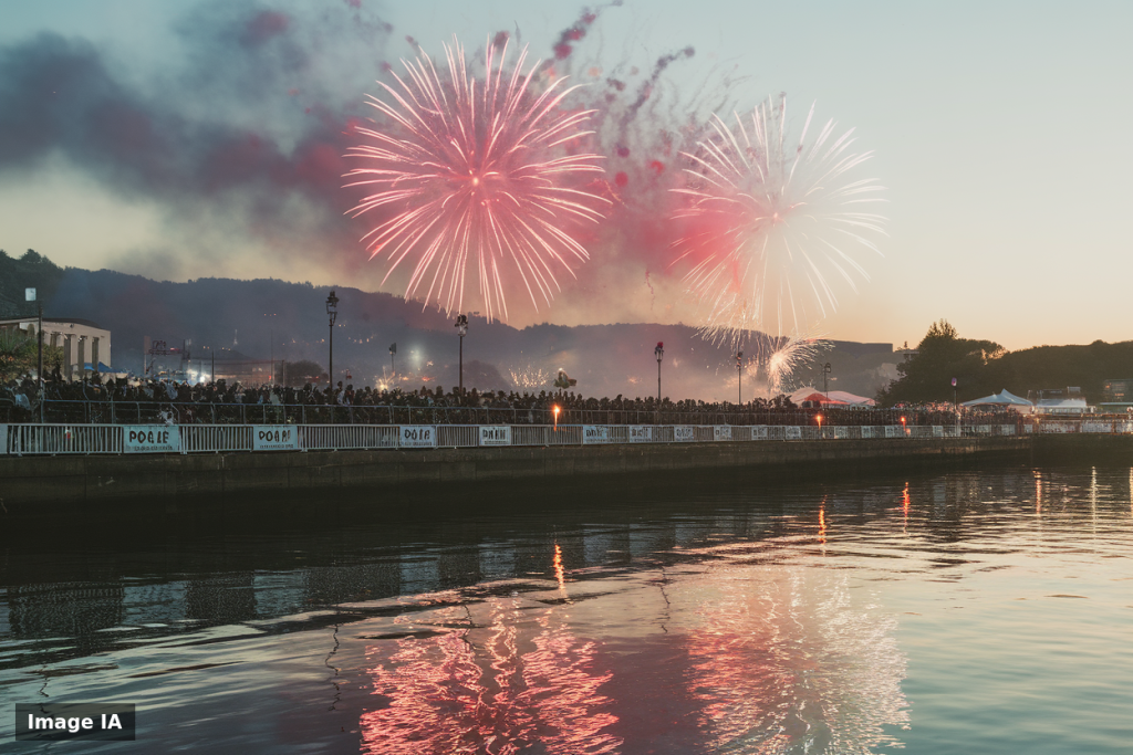 15 août, 1 ville du Pays basque, le feu d'artifice est maintenu malgré 8 annulations, l'inattendu